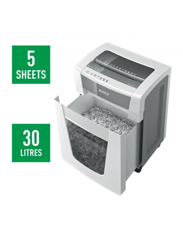 Leitz 80100000 tocătoare de hârtie Distrugere prin tăiere micro 23 cm Alb Leitz - 4