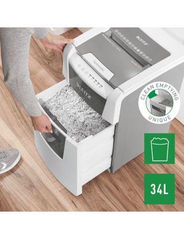 Leitz 80110000 tocătoare de hârtie Distrugere încrucișată 22 cm Gri, Alb Leitz - 9