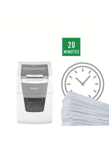 Leitz 80110000 tocătoare de hârtie Distrugere încrucișată 22 cm Gri, Alb Leitz - 10