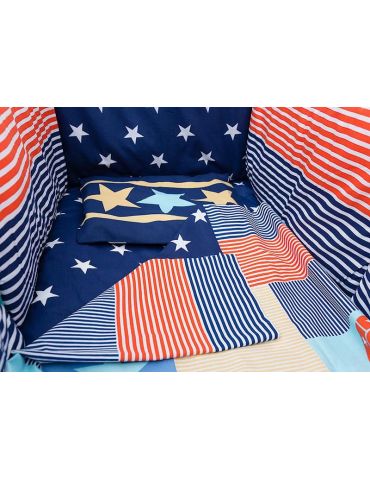 Lenjerie pat imprimeu stelute(5pcs) U-grow - 1 - Tik.ro