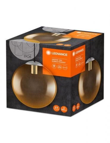 Pendul vintage ledvance 1906 bubble pendant 300x1215 glass orange soclu Osram - 1