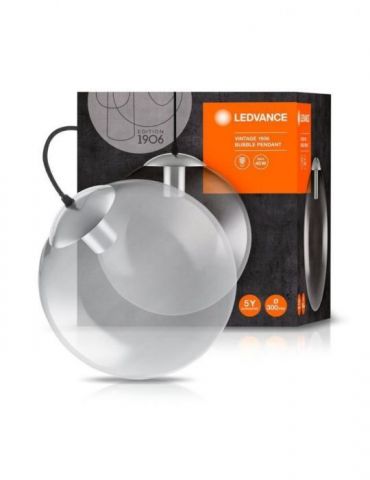 Pendul vintage ledvance 1906 bubble pendant 300x1215 glass smoke soclu Osram - 1 - Tik.ro