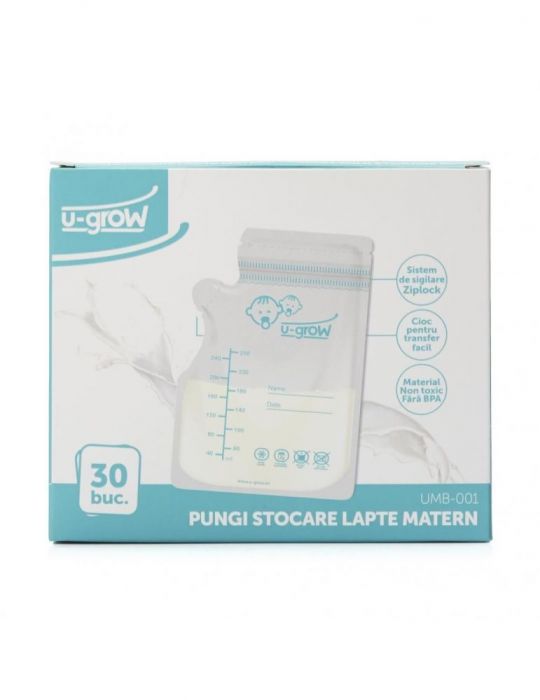 Pungi stocare lapte matern 30buc umb-001 U-grow - 1