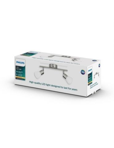 Decagon bar/tube nickel 2x4.3w 230v Philips - 1