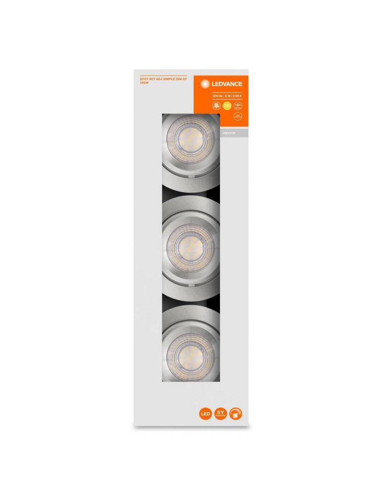 Set 3 bucati spot led ledvance 3x5w dimabil intensitate luminoasa