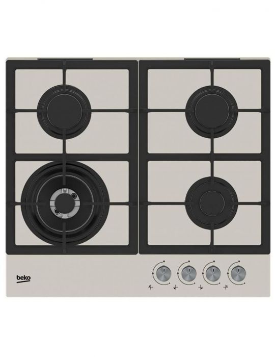 Plita cu gaz incorporabila beko hilw64225sbg 4 arzatoare suprafata sticla Beko - 1