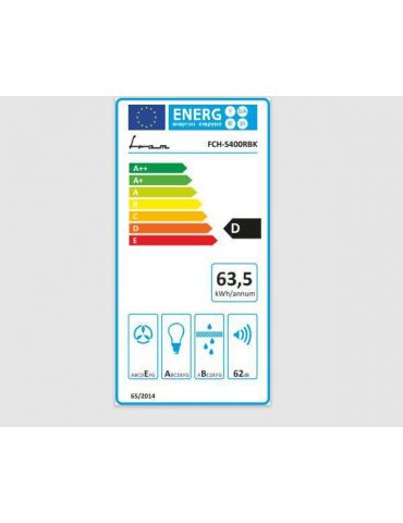 Hota decorativa fram fch-s400rbk 60cm design piramida putere maxima de Fram - 1