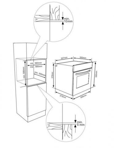 Cuptor incorporabil heinner hbo-v659gcdrc-ix multifunctional capacitate 69l 9 functii clasa Heinner - 1
