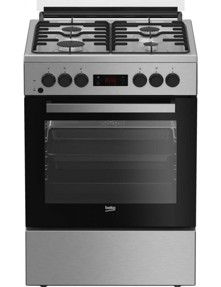 Aragaz beko fsm62320txdhigh-efficiency gas burner steamshine cleaning cuptor multifunctional cu