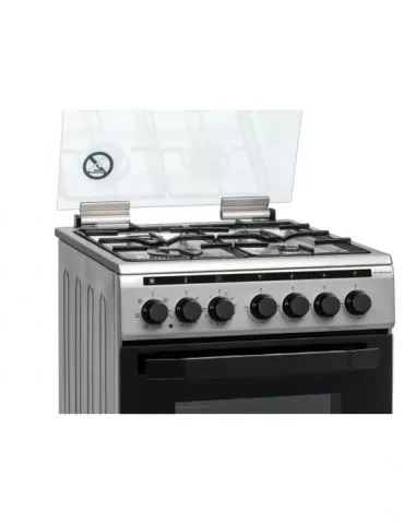 Aragaz mixt heinner hfsc-v60litgc-ss 50x60cm 4 arzatoare suport email capac Heinner - 1