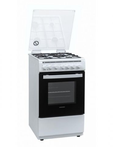 Aragaz mixt heinner hfsc-v60litgc-wh 50x60cm 4 arzatoare suport email capac Heinner - 1