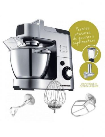 Mixer planetar heinner hpm-1500xmc putere: 1500w 6 viteze miscare eliptica Heinner - 1