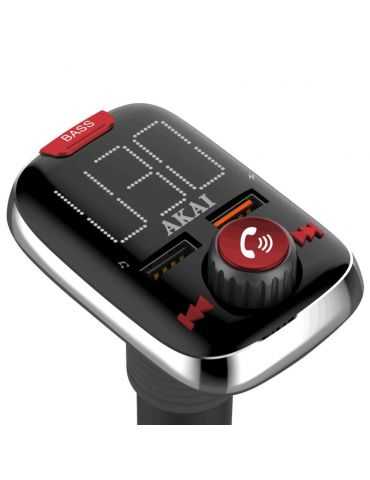 Modulator fm akai bt fmt-74bt bluetooth handsfree car kit fm Akai - 1