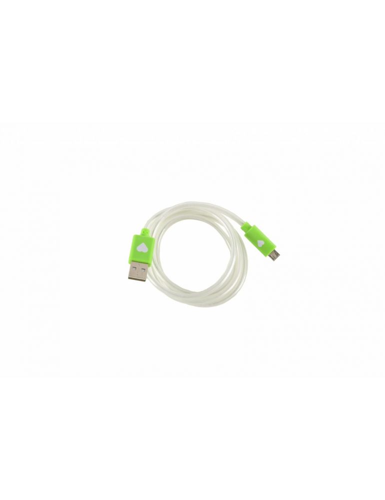 Cablu microusb serioux led 1m diverse culori bulk