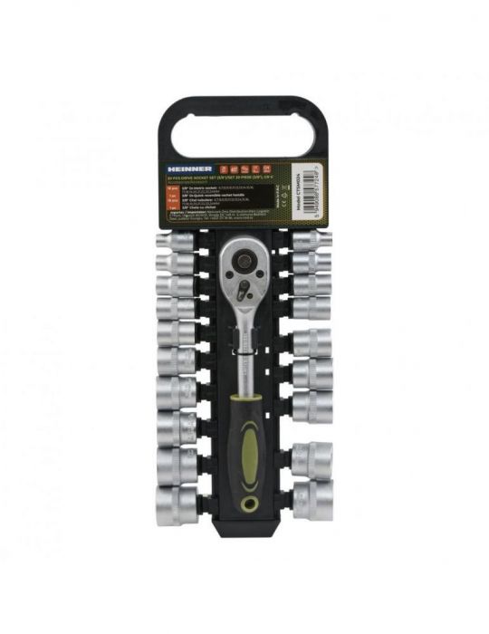 Hr set 20 piese 3/8 cr-v Heinner - 1