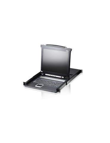 ATEN CL1008M console pentru montare în rack 43,2 cm (17") 1280 x 1024 Pixel Metal, Din material plastic Negru 1U Aten - 1 - Tik.ro