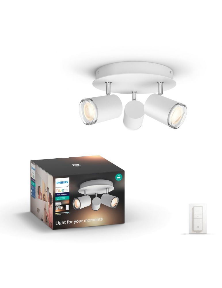 Philips Hue cu ambianță albă Spot luminos de plafon pentru baie Adore