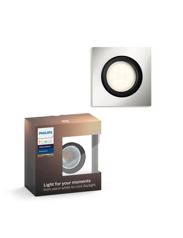 Philips Hue cu ambianță albă Spot luminos încastrat Milliskin, extensie