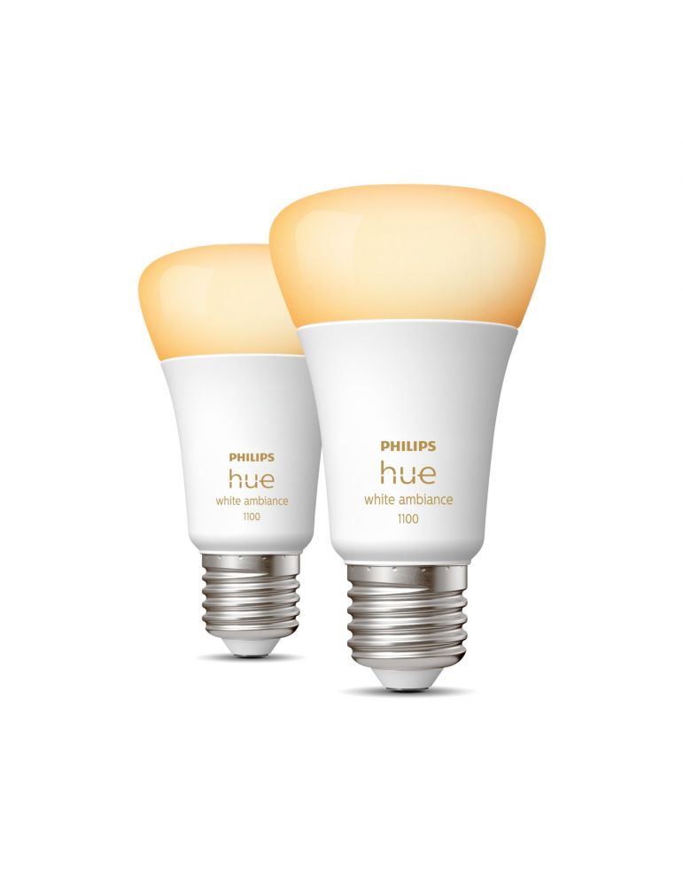 Philips Hue cu ambianță albă Pachet de 2 bucăți E27