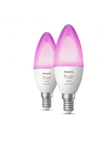 Philips Hue cu ambianță albă și color Pachet dublu E14