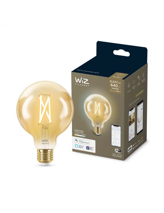 WiZ Glob cu filament chihlimbar 6,7 W (echivalent cu 50W) G95 E27 WiZ - 6