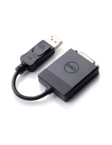 DELL 470-ABEO adaptor pentru cabluri video DisplayPort DVI Negru