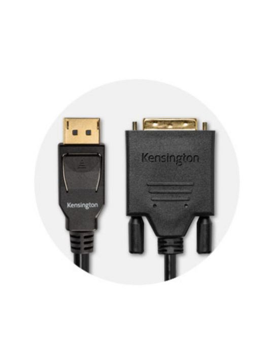 Kensington K33023WW adaptor pentru cabluri video 1,8 m DisplayPort DVI-D Negru Kensington - 8