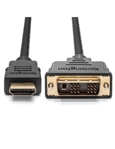 Kensington K33022WW adaptor pentru cabluri video 1,8 m HDMI Tip A (Standard) DVI-D Negru Kensington - 2