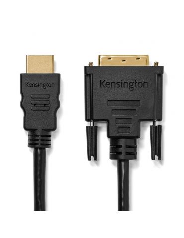 Kensington K33022WW adaptor pentru cabluri video 1,8 m HDMI Tip A (Standard) DVI-D Negru Kensington - 3