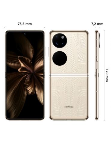 Huawei P50 Pocket 17,5 cm (6.9") Dual SIM EMUI 12.0 4G USB tip-C 8 Giga Bites 256 Giga Bites 4000 mAh Alb Huawei - 2