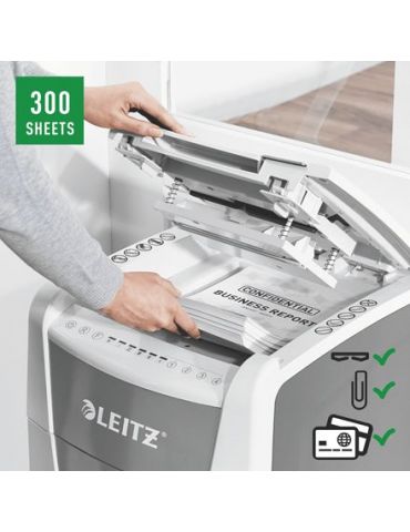 Leitz 80160000 tocătoare de hârtie Distrugere prin tăiere micro 22 cm Gri, Alb Leitz - 6