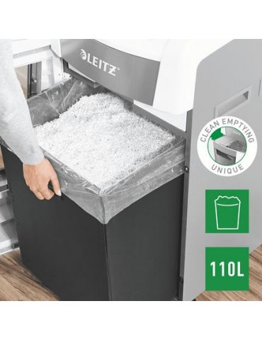 Leitz 80170000 tocătoare de hârtie Distrugere încrucișată 22,3 cm Gri, Alb Leitz - 9
