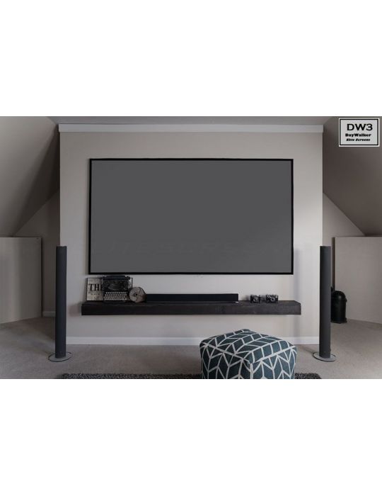 Ecran de proiectie cu rama fixa de perete 299 x 168 full grey  elitescreens dwf135dhd3 format 16:9 Elitescreens - 1