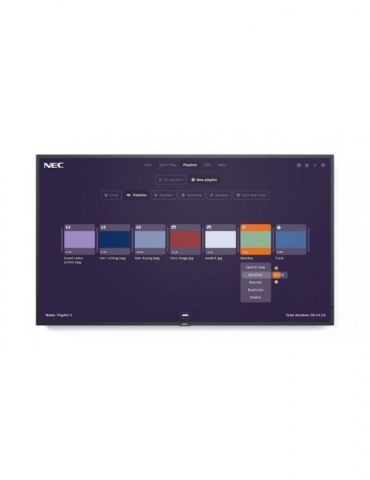 Display nec 55 multisync me551-mpi4 uhd 3840 x 2160 400 cd/m² mediaplayer kit pre-installed 4gb ram Nec - 1 - Tik.ro