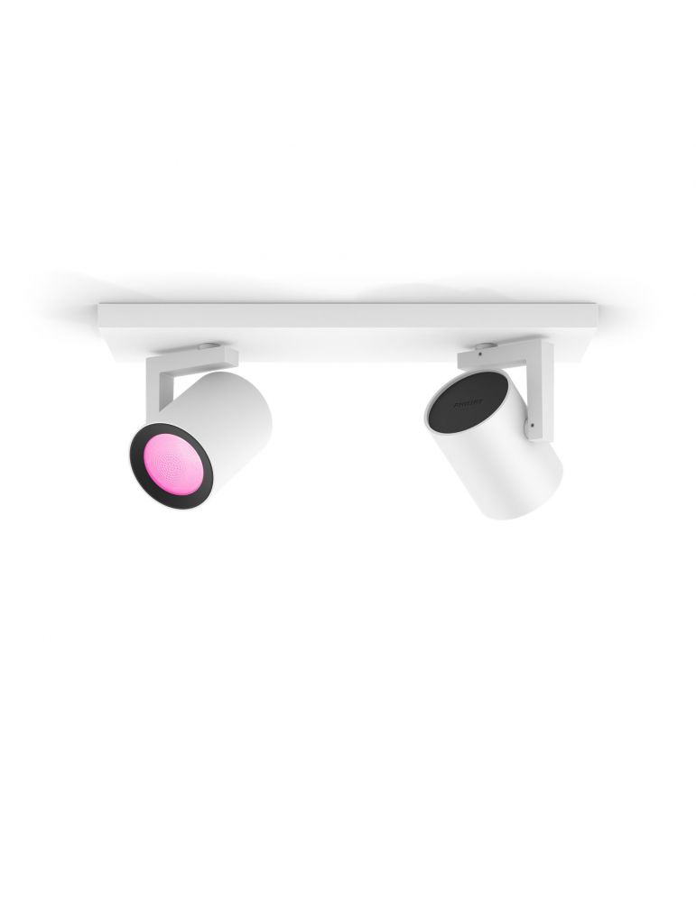 Philips Hue cu ambianță albă și color Spot luminos dublu Argenta