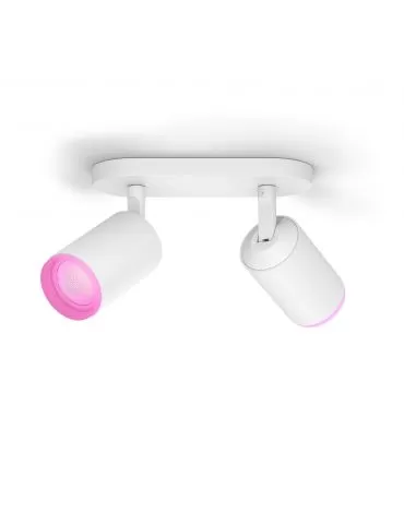 Philips Hue cu ambianță albă și color Spot luminos dublu Fugato Philips by Signify - 1