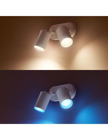 Philips Hue cu ambianță albă și color Spot luminos dublu Fugato Philips by Signify - 5