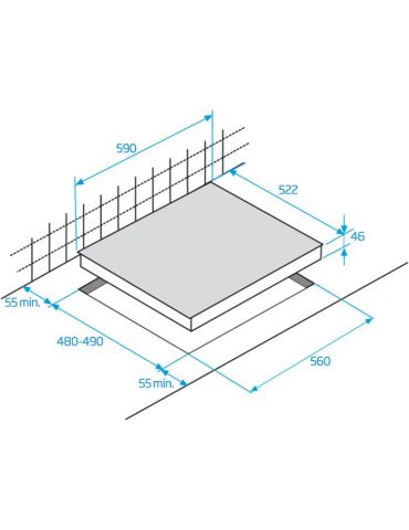 Beko HILW64222S plite Negru Încorporat Gaz 4 zonă(e) Beko - 4