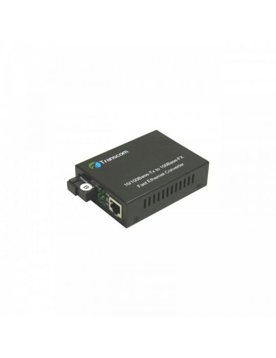 Mediaconvertor 10/100m 1550/1310nm wdm type b singlemode 40km conector sc - transcom ts-100-bd-40b Transcom - 1