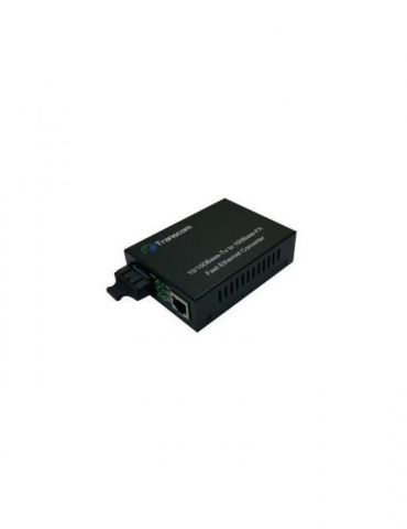 Mediaconvertor 10/100m 1550/1310nm wdm 8 dip switch type b singlemode 20km conector sc - transcom ts-100-bd-20b-8dip Transcom -  - Tik.ro
