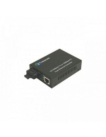Mediaconvertor 10/100m 1310nm mm 2km / sm 10km conector sc - transcom ts-100-s(m)d-25(2) Transcom - 1 - Tik.ro