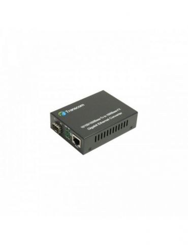 Mediaconvertor 10/100/1000m 1 port rj45 1 slot sfp - transcom ts-1000n-sfp Transcom - 1 - Tik.ro