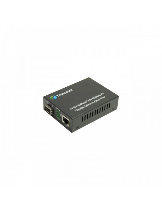 Mediaconvertor 10/100/1000m 1 port rj45 1 slot sfp - transcom ts-1000n-sfp Transcom - 1