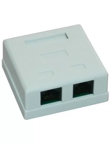 Priza utp dubla aplicata cat.6 - emtex emt-utp6-2p-pt Emtex - 1 - Tik.ro