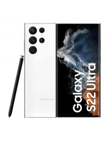 Samsung Galaxy S22 Ultra SM-S908B 17,3 cm (6.8") Dual SIM Android 12 5G USB tip-C 12 Giga Bites 512 Giga Bites 5000 mAh Alb Sams - Tik.ro