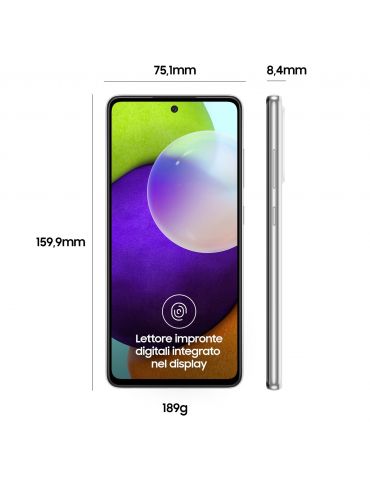 Samsung Galaxy A52 4G SM-A525FZWGEUE smartphone 16,5 cm (6.5") Dual SIM Android 11 USB tip-C 6 Giga Bites 128 Giga Bites 4500 Sa