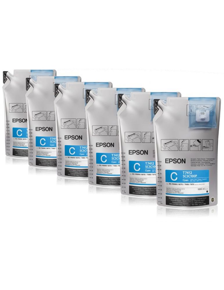 Epson UltraChrome DS Cyan T741200 (1Lx6packs)