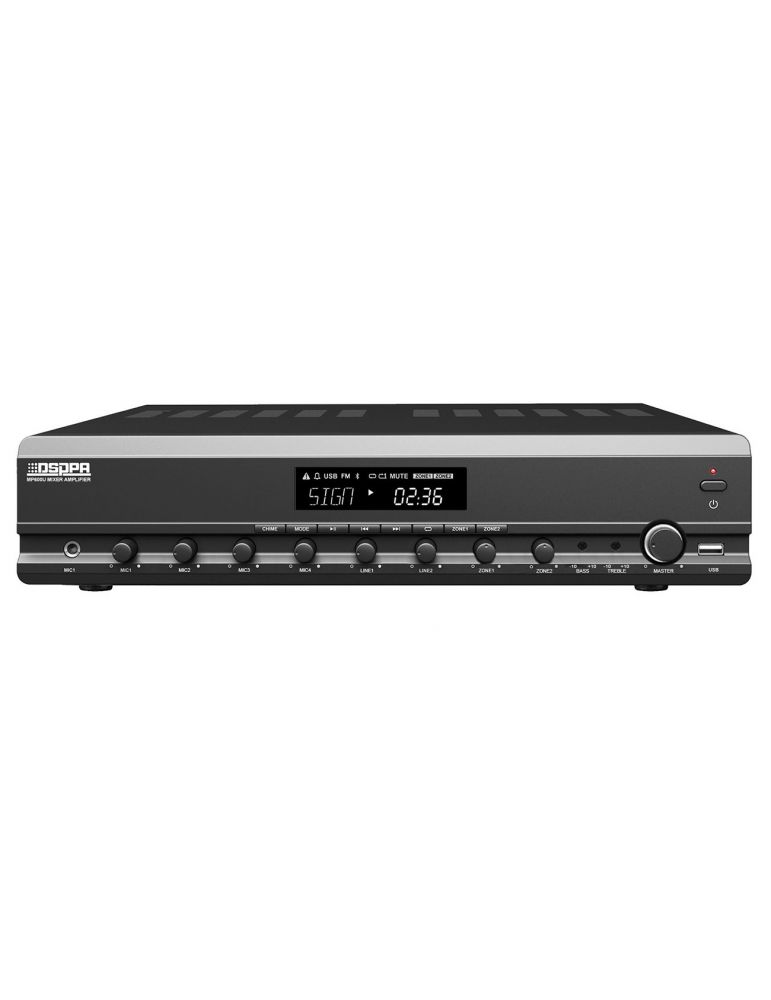 Amplificator cu mixer 250w 2 zone cu remote paging dsppa mp600u