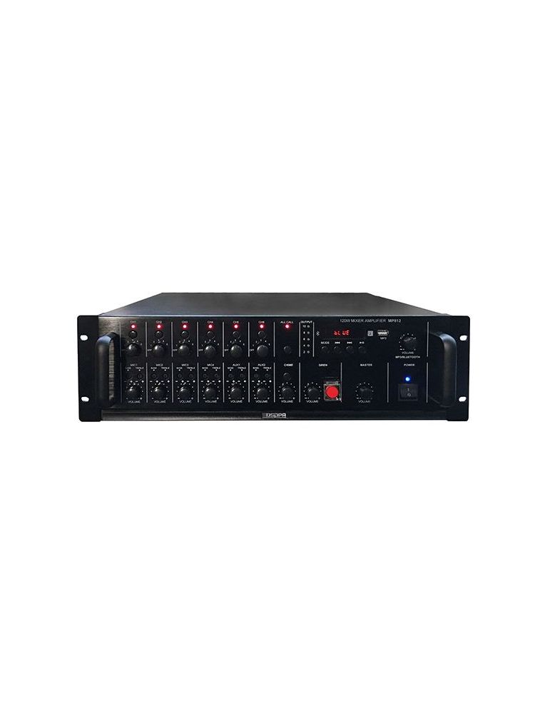 Amplificator cu mixer 120w 6 zone usb/bluetooth/tel dsppa mp812