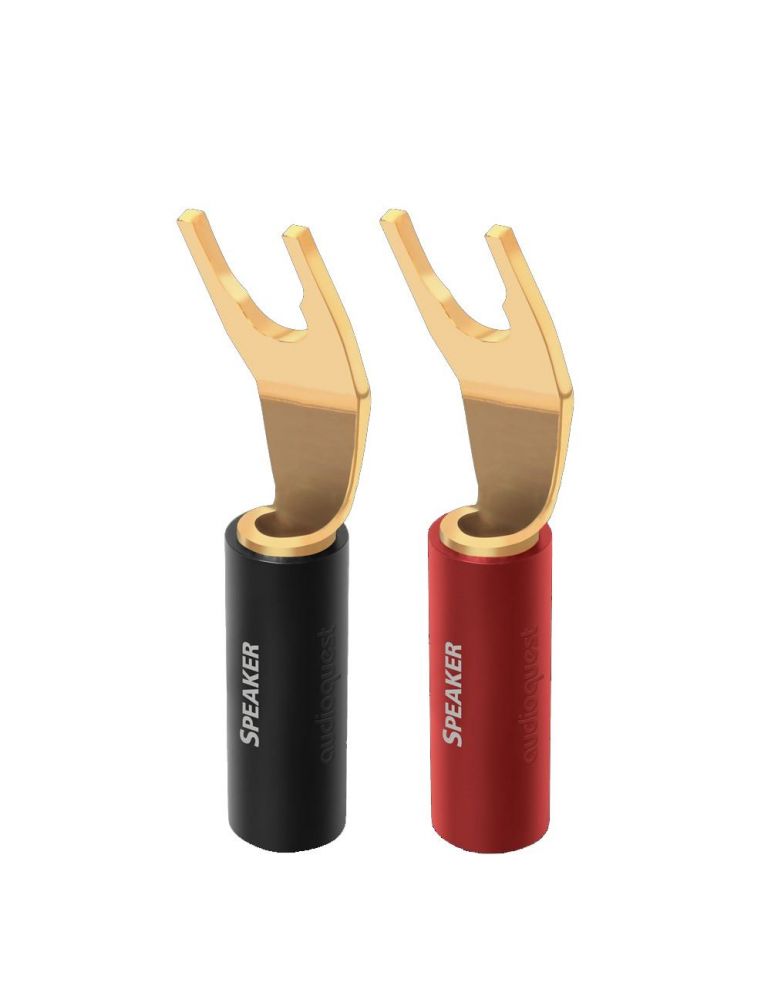 Mufe spada audioquest suregrip 100 gold plated set 2buc (rosu+negru)